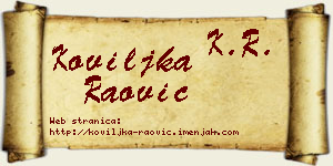 Koviljka Raović vizit kartica